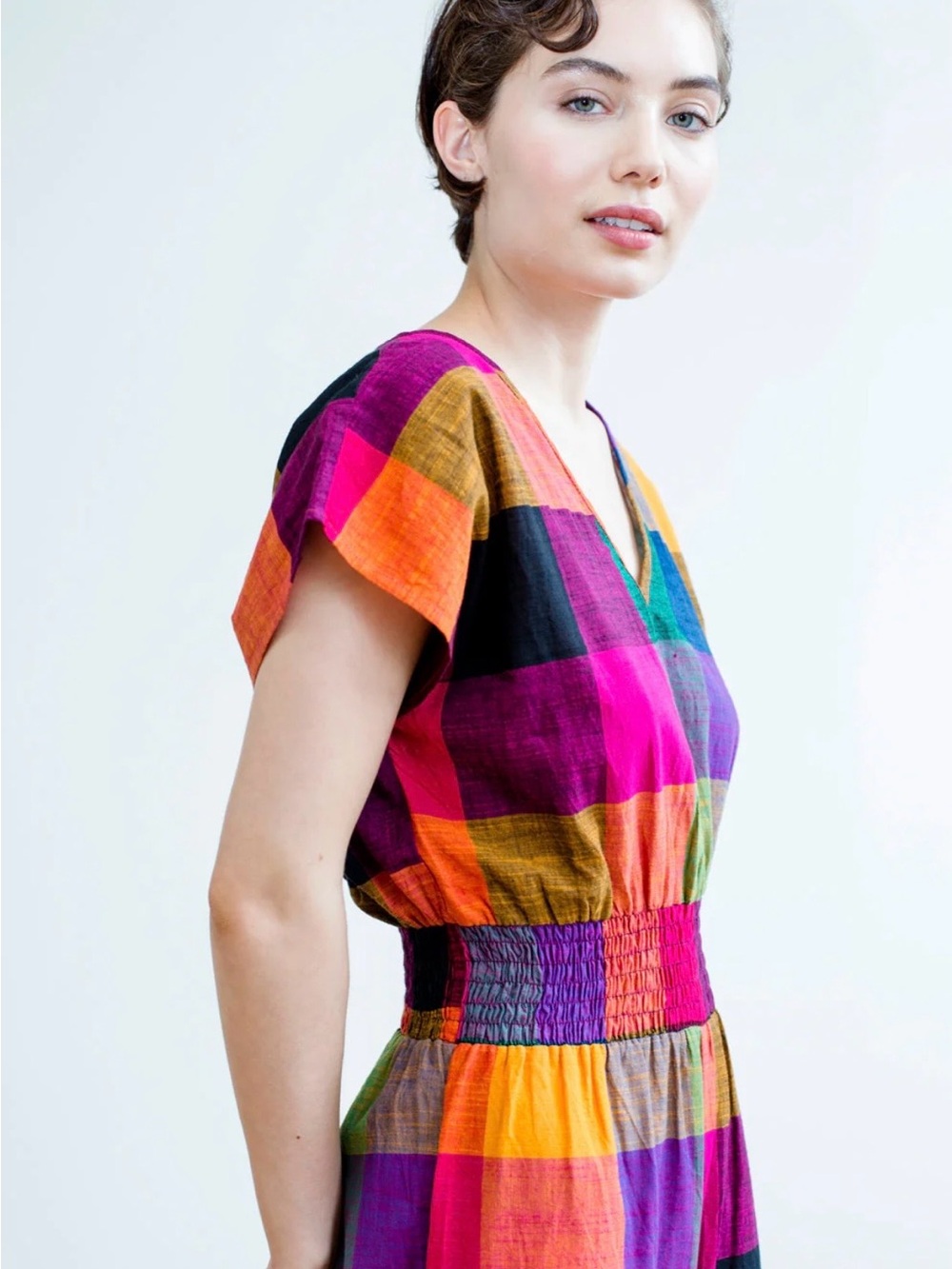 Rujuta Sheth NY Plaid Multicolor Jumpsuit Size Medium - Picture 4 of 11